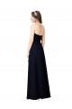 Strapless Chiffon Bridesmaids Dress with a Beaded Lace Sweetheart Bodice